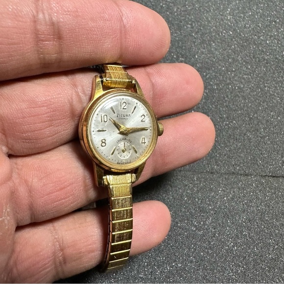 Vintage Zitura Ladies Watch 17 Rubis Incabloc Swiss Made Mechanical Wind Working - Picture 4 of 8